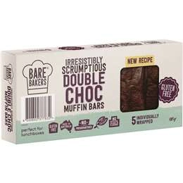 Bare Bakers Gluten Free Double Chocolate Muffin Bar 5 Pack