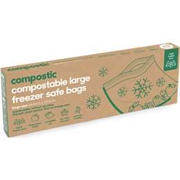 Compostic Compostable Large Freezer Safe Bags 10 Pack