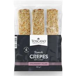 Toscano French Crepes Strawberry Filled 6 Pack