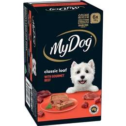 My Dog Adult Wet Dog Food Classic Loaf With Gourmet Beef Trays 100g X 6 Pack