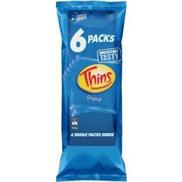 Thins Multipack Classic Original Chips 6 Pack