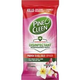 Pine O Cleen Tropical Blossom Disinfectant Cleaning Wipes 110 Pack