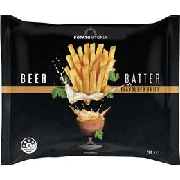 Potato Utopia Beer Battered Flavoured Fries 700g