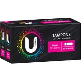 U By Kotex Tampons Super Super Bulk 32 Pack