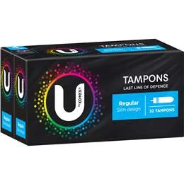 U By Kotex Tampons Regular Regular Bulk 32 Pack