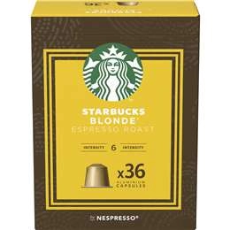 Starbucks By Nespresso Blonde Espresso Roast Coffee Pods Capsules 36 Pack