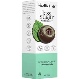 Health Lab Low Sugar Mylk Chocolate Mint Balls 175g