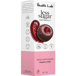 Health Lab Less Sugar Naturally Mylk Chocolate Raspberry Balls 5 Pack