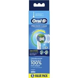 Oral-b Precision Clean White Electric Toothbrush Refills 5 Pack