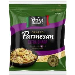 Perfect Italiano Extra Sharp Grated Parmesan 125g