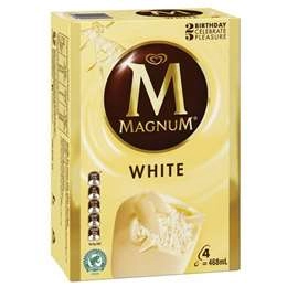 Streets Magnum Ice Cream White Chocolate 4pk 468ml