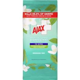 Ajax Disinfectant Cleaning Wipes Green Tea & Jasmine 110 Pack