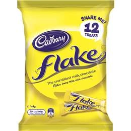 Cadbury Flake Milk Chocolate Share Pack 12 Mini Bars 168g