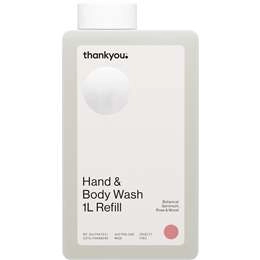 Thankyou. Hand & Body Wash Refill Geranium Rose & Wood 1l