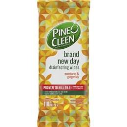 Pine O Cleen Mandarin & Ginger Lily Disinfectant Cleaning Wipes 110 Pack