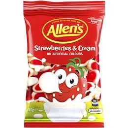 Allen's Strawberry & Cream Lollies Bag  190g