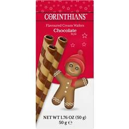 Corinthians Cream Wafers Chocolate Assorted 50g