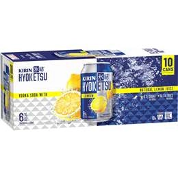 Kirin Hyoketsu Lemon Vodka Soda Cans 330ml X 10 Pack