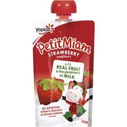 Yoplait Petit Miam Kids Yoghurt Pouch Strawberry 70g