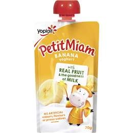 Yoplait Petit Miam Kids Yoghurt Pouch Banana 70g