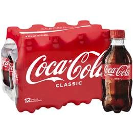 Coca - Cola Classic  Soft Drink Mini Bottles 300ml X 12 Pack