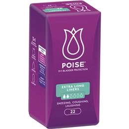 Poise Liners For Bladder Leaks Extra Long 22 Pack