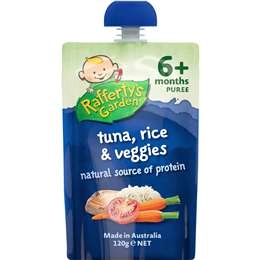 Rafferty's Garden 6 Months Tuna Rice & Vegetable Puree 120g