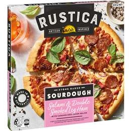 Mccain Rustica Sourdough Salami & Double Smoked Leg Ham Pizza 430g