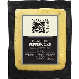 Maggie Beer Cracked Peppercorn Cheddar Cheese Block 150g