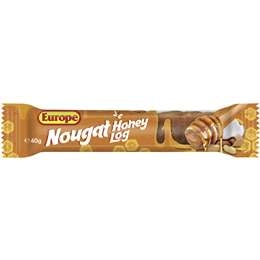 Europe Nougat Honey Log Chocolate Bar 40g