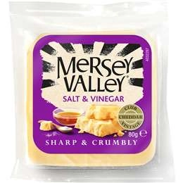 Mersey Valley Salt & Vinegar Cheddar Cheese Block 80g