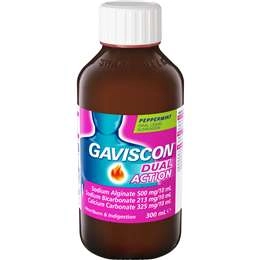 Gaviscon Dual Action Heartburn & Indigestion Liquid Peppermint 300ml