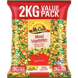 Mccain Mixed Vegetables Peas Corn & Carrot 2kg