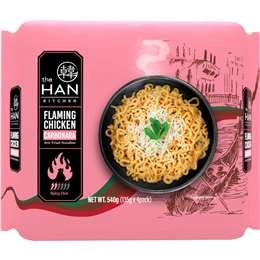 The Han Kitchen Flaming Chicken Carbonara Noodles 4 Pack