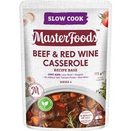 Masterfoods Beef & Red Wine Casserole Slow Cook Recipe Base 175g