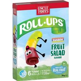 Uncle Tobys Roll-ups Rainbow Fruit Salad 6 Pack