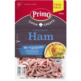 Primo Shredded Ham Cook & Create Twin Pack 300g