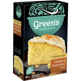 Green's Orange Poppyseed Cake Mix 580g