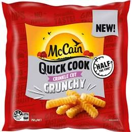 Mccain Quick Cook Crinkle Cut Crunchy Chips 750g