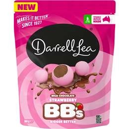 Darrell Lea Milk Chocolate Strawberry Bb's 168g