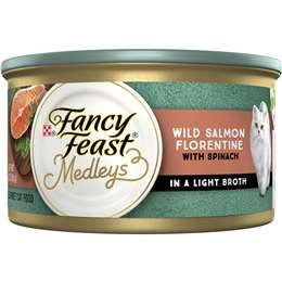 Fancy Feast Medleys Salmon Florentine Delicate Sauce Wet Cat Food 85g