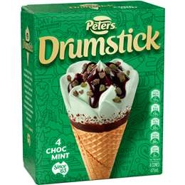 Peters Drumstick Chocolate Mint  4 Pack