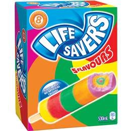 Peters Lifesavers Icy Poles Lifesavers 8 Pack