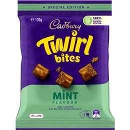 Cadbury Twirl Mint Chocolate Bites  130g