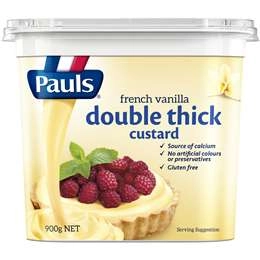 Pauls Double Thick Custard French Vanilla 900g