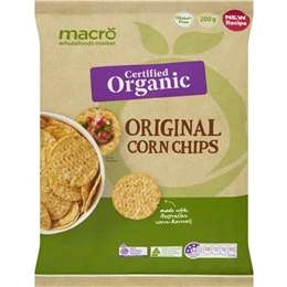 Macro Organic Corn Chips Natural 200g