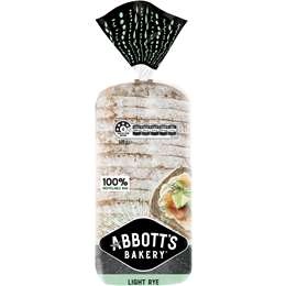 Abbott's Bakery Light Rye Sandwich Slice Bread Loaf 680g