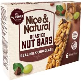 Nice & Natural Nut Bar Chocolate 6 Pack