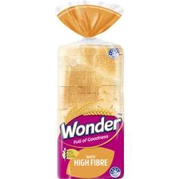 Wonder White Hi Fibre Sandwich Slice Bread 700g