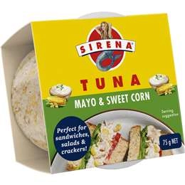 Sirena Snacking Tuna Mayo & Sweet Corn 75g